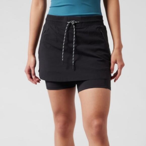 Athleta Trekkie Jupe Skort in Black Size 16 Plus NEW - Picture 1 of 10